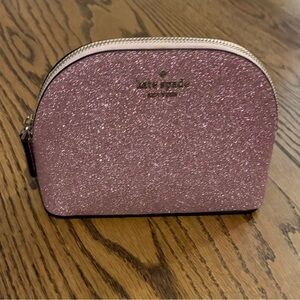 Kate Spade Sparkling Pink Cosmetic Case NWOT